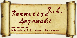 Kornelije Lazanski vizit kartica